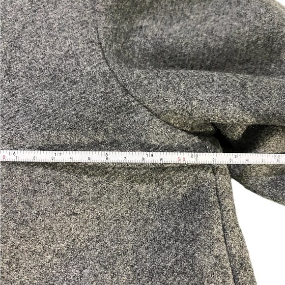 French Connection Women’s Gray Frill Collar Wool Blend Military Style Jacket 10 - Picture 9 of 12